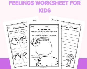 Feelings and Emotions Workbook for Kids Printable PDF Emotional Regulation Activities Coping Skills & Social Emotional Learning SEL Resource