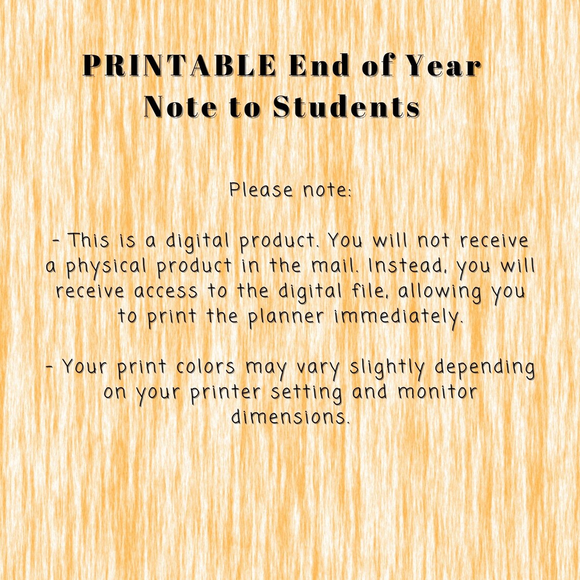 Students Teacher Goodbye Letter to Students, PRINTABLE End of Year Note ...
