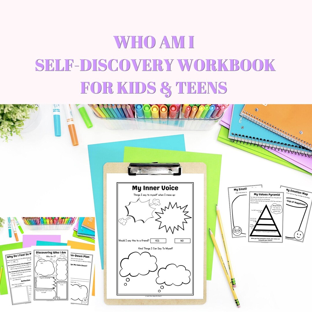 Identity and Belonging Worksheets for Tweens & Teens Printable Self ...