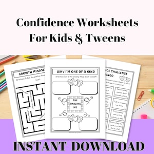 Self-Esteem Worksheets: Confidence Building Activities for Kids (Printable PDF Download