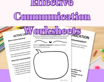 Effective Communication Worksheets For Teens Therapy PDF Printable