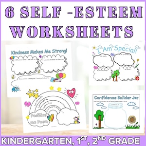 Self-Esteem Activities for Kids: Confidence Building Worksheets (PDF Downloadable)