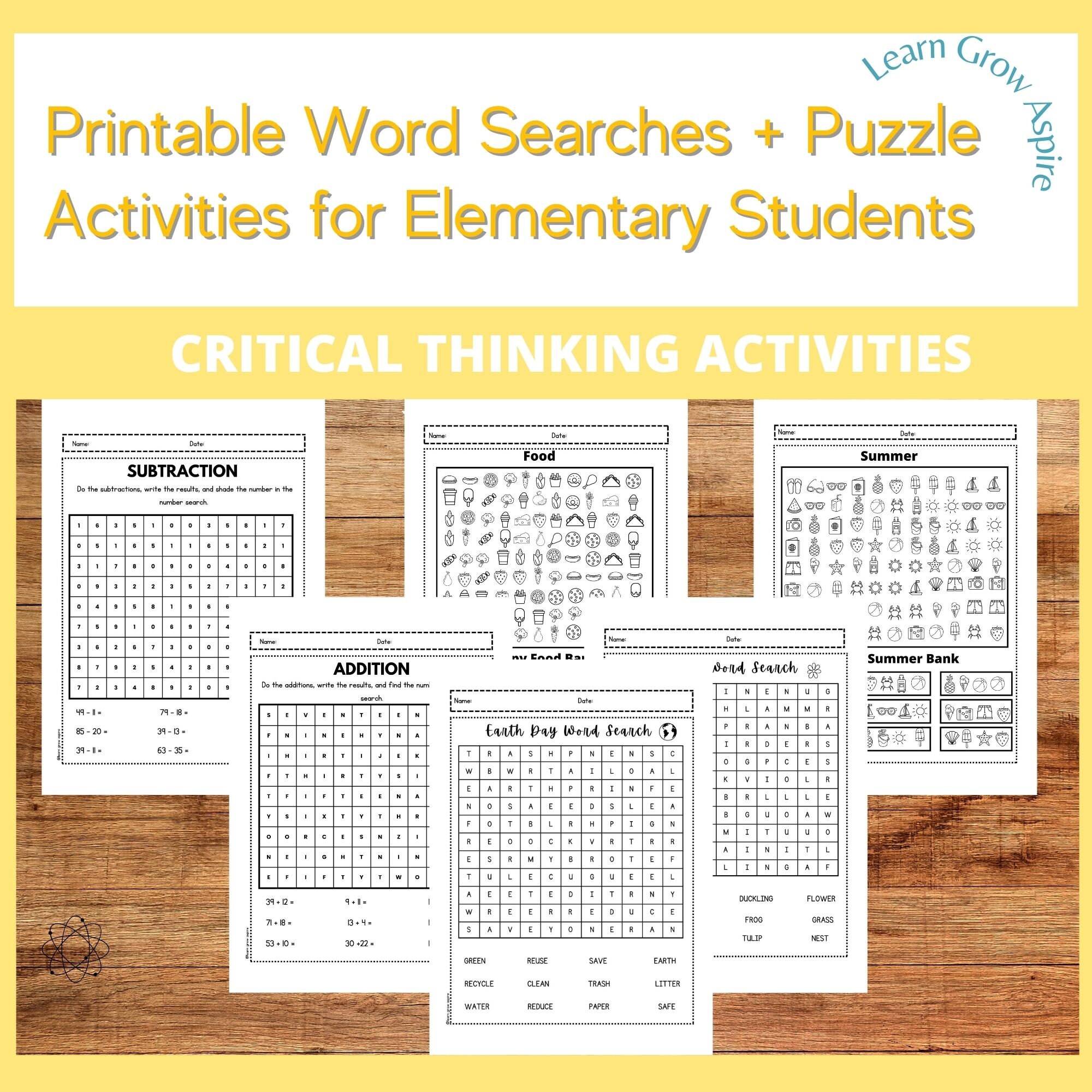 Word Search Printable Word Search Printable for Kids Word - Etsy