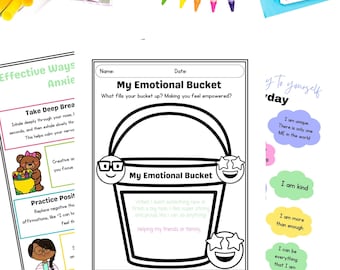 Arbeitsbuch zur emotionalen Regulierung für Kinder druckbare PDF Bewältigungsfähigkeiten Aktivitäten, Beruhigungskonzepte & soziales emotionales Lernen SEL-Ressource