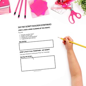 say no script builder printable pdf worksheets