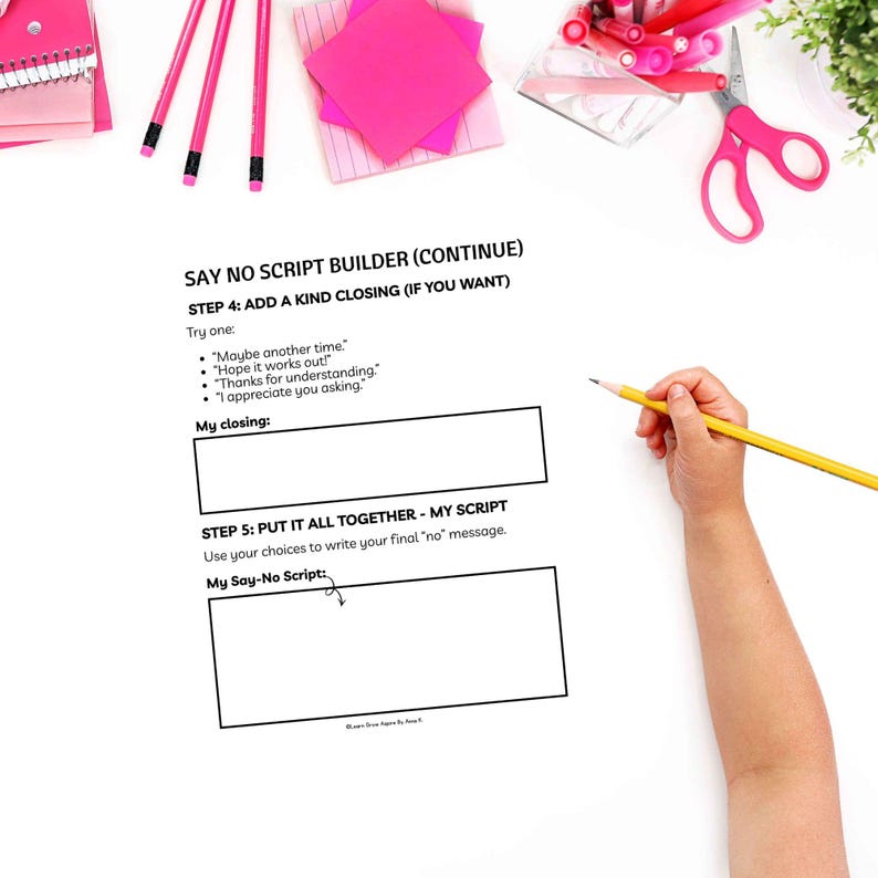 say no script builder printable pdf worksheets