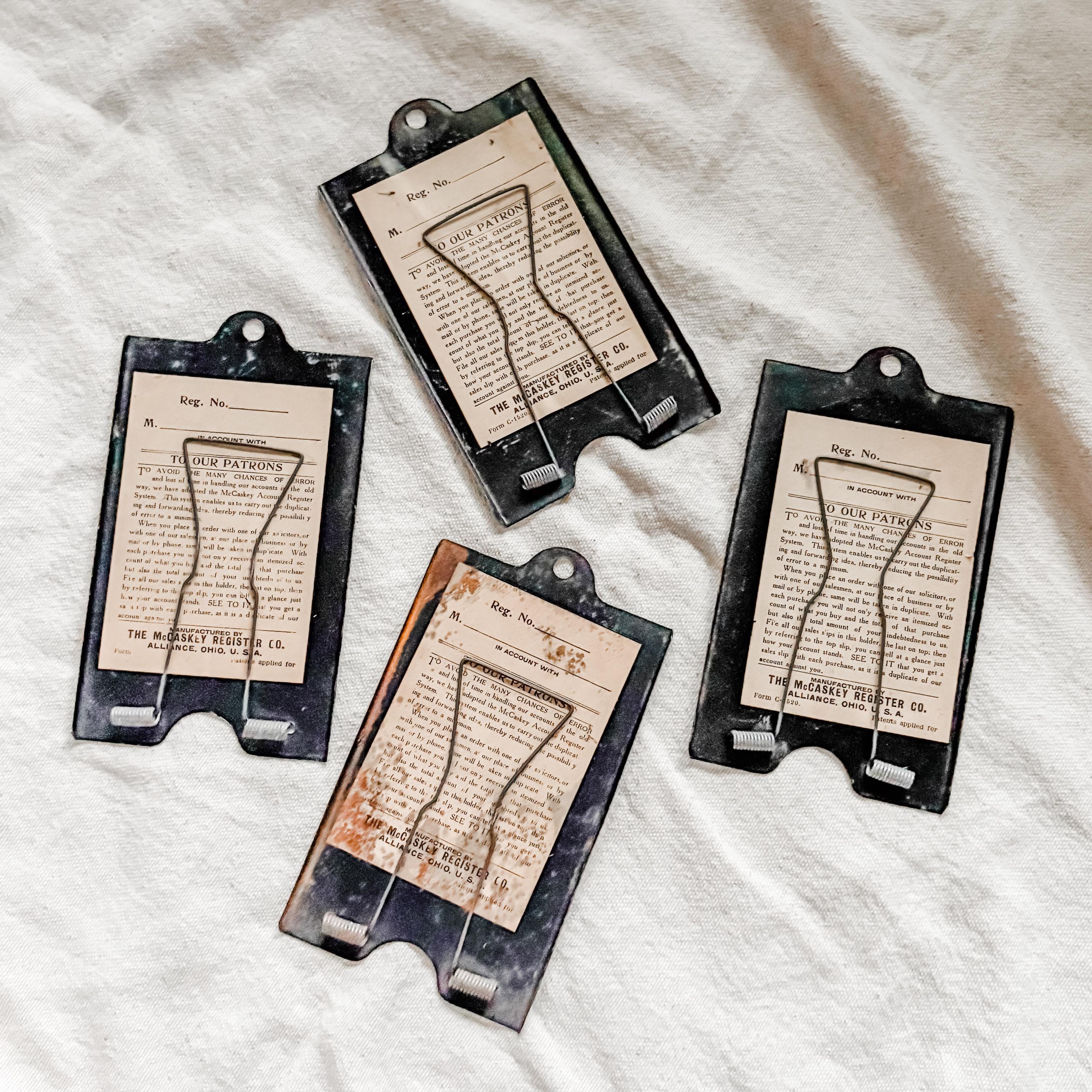 アンティーク雑貨 Vintage McCaskey Register Receipt Holder Antique Mccaskey Register Receipt Holder Clip, Vintage