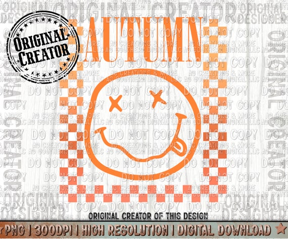 Retro Fall Png Smiley Face Western Png Bundle | Fall Png | Fall Vibe Png | Sublimation Png | Western Retro Png | Halloween png