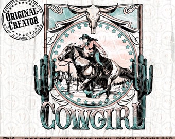 Western Cowgirl png, Cowgirl png, Western Sublimatie png, Western Cowgirl Shirt Design, Digitale Download Png, Rodeo Cowgirl Png Clipart