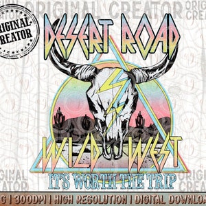 Western Png Desert Road Png | Western Png | Boho Skull png | Sublimation clipart Png | Vintage Desert Road Png