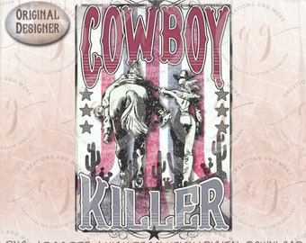 Western Png Cowboy Killer PNG | Western Retro Png | Cowboy Png | Western Sublimation Png | Vintage Rodeo Png | Rodeo Png | Transfer Png