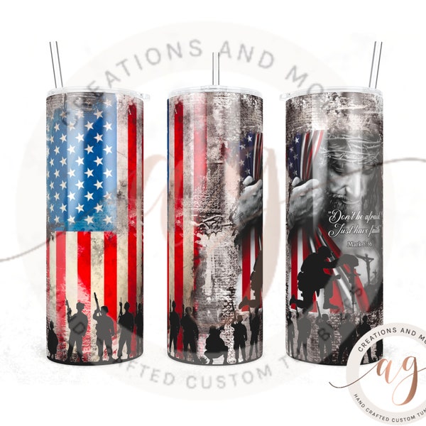 American Soldier Sublimation Tumbler Png | Military Png | Army Png | Fallen Soldier Png | Tumbler Wrap Png | American Solider Png | Wrap Png