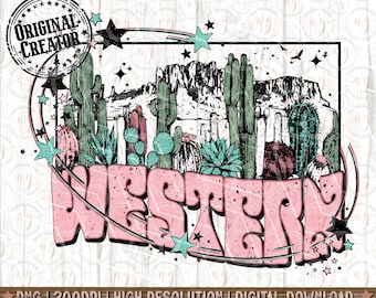 Western Png, Western Desert Drifter Png, Retro Western Png, Western Sublimation Png, Cowgirl Shirt Design Png, ORIGINAL CREATOR!