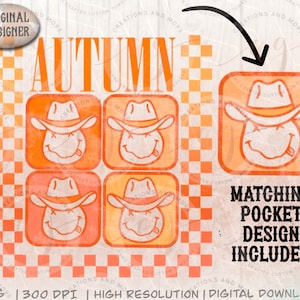 Retro Fall Png Nirvana Smiley Face Western Png Bundle | Fall Png | Fall Vibe Png | Sublimation Png | Western Retro Png | Halloween png