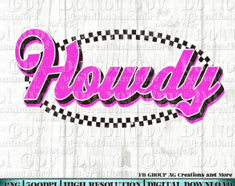 Trendy Howdy Design png, Sublimation png, DTF png, western png design, Cowgirl png, western design, trendy png,  Howdy png