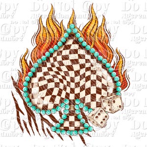 Yallternative Spades PNG, Western Design, Trendy Design png, collage png fire