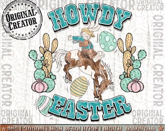 Western Easter Bunny Boy Png, Howdy Easter Png, Western Sublimation Png, Western Shirt Png, Easter Bunny Png, Easter Png
