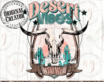 Western Png | Desert Vibes Png | Retro Western Png | Boho Png | Western Sublimation Png | Western Designs Clipart