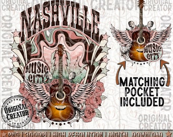 Western Nasville Music City Png, Western Png, Western Sublimation Png, Country Western Png, Music City Png, Western Cowgirl Shirt Png,