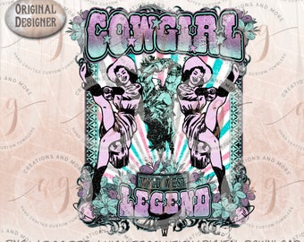 Western Pinup Cowgirls Retro Vintage PNG | Western PNG | Cowgirl Png | Vintage Cowgirl Png | Western Sublimation Png | Western Graphic Tee