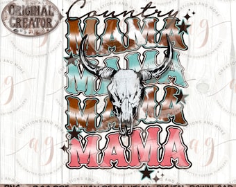 Westerse Mama Png Land Mama Png | Westerse Sublimatie Design | Westelijke Png | Mama Png | Mama Clipart Png | Cowgirl Png