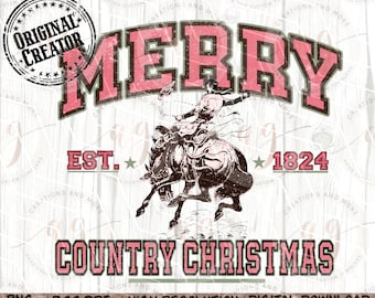 Western Christmas Png, Merry Country Christmas Png Christmas Design File, Christmas Party Shirt, Trendy Christmas PNG, Digital Download