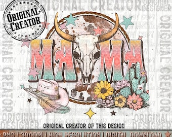 Western Mama Png, Country Mama Png, Western Sublimation Png, Western Mama Design, Desert Sunset Png, Country Mama Png, ORIGINAL CREATOR