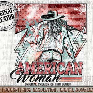 Western USA Png, American Woman Png, Western Sublimation Png, American Flag Png, Usa Design, Western Design Png, Trendy Design Png