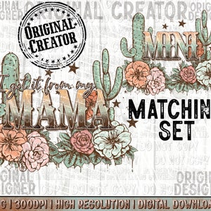 Western Mama and Mini Set, Mama Png, Mini Png, Western Sublimation Png, Mama Png, Western Mama Shirt Png, Western Design Png, Western Png