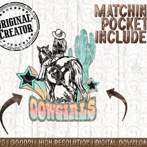 Western Long Live Cowgirl Pocket Only, Retro Sublimations | Western PNG Sublimation | Designs Downloads | Shirt Design Png | Cowgirl Png