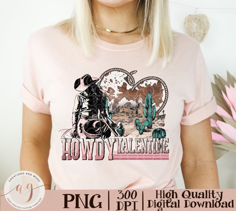 Western Valentine Png Howdy Valentine Png Western Cowgirl - Etsy