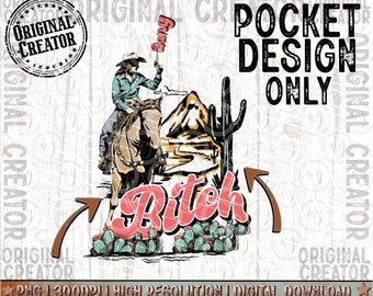 Western Png, Western Cowgirl I Ain't A B**** Png Pocket ONLY, Western Sublimation png, Western shirt Png, Western Cowgirl Png, Cowgirl Png