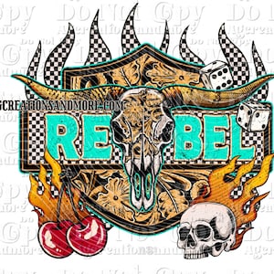 Yallternative Rebel Retro PNG, Western Design, trendiges Design png, Collage png