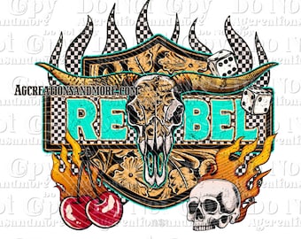 Yallternative Rebel Retro PNG, Western Design, Trendy Design png, collage png