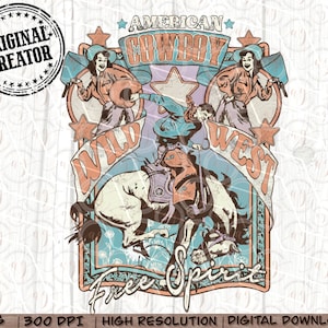 Western Png Vintage Rodeo Wild West Free Spirit Png | Sublimation Png | Western Png | Boho Png | Cowboy Png | Rodeo Png