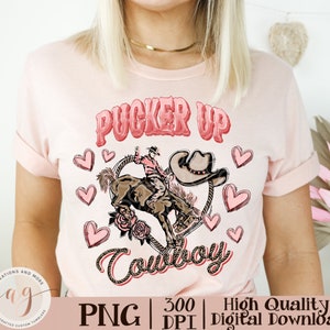 Western Png, Pucker up Cowboy PNG Sublimation Design Png, Western ...