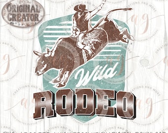 Western Png Wild Rodeo Png Cowboy Png | Rodeo Png | Sublimation Western Design | Western Cowboy Png