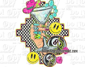 Yallternative trendy Retro PNG, Western Design, Trendy Design png, collage png matching