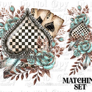 Yallternative Spades Checker PNG, Western Design, Trendy Design png, collage png fire sleeve set
