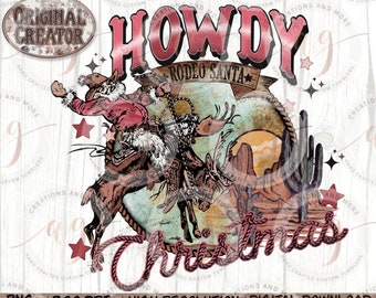 Western Christmas Santa Png Howdy Santa Png | Christmas Png | Western Christmas Png | Santa Claus Png | Cowboy Santa Png | Western Design