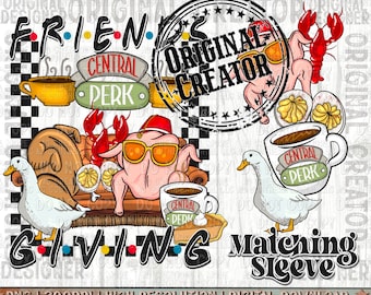Friends- Giving Png, Trendy Fall Designs Png Pocket Set, Sublimation png, ORIGINAL CREATOR