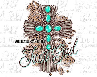 Just god leopard PNG, Western Design, Trendy Design png, collage png matching sleeve set