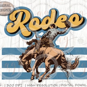 Western Png Rodeo Cowboy Png | Western Rodeo Png | Sublimation Clipart png | Rodeo Png | Vintage Cowboy Png
