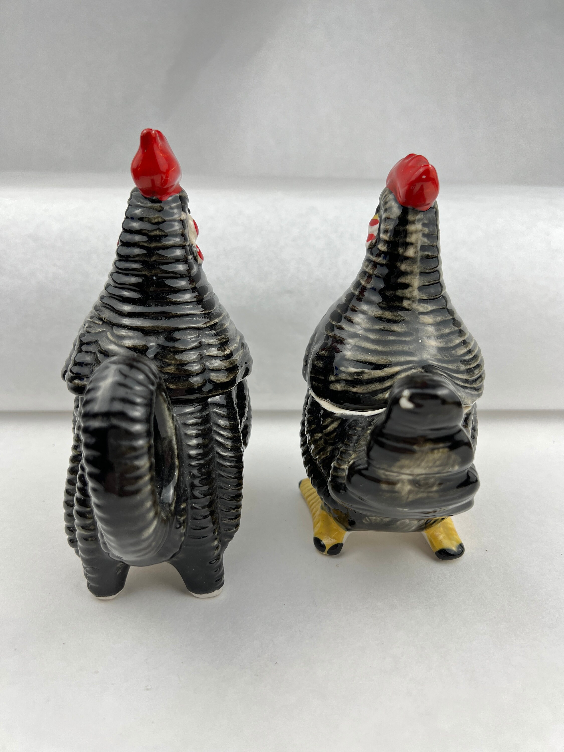 Relco Japan Rooster Hen Salt and Pepper Creamer Sugar Stacking Set Vintage 50's Etsy