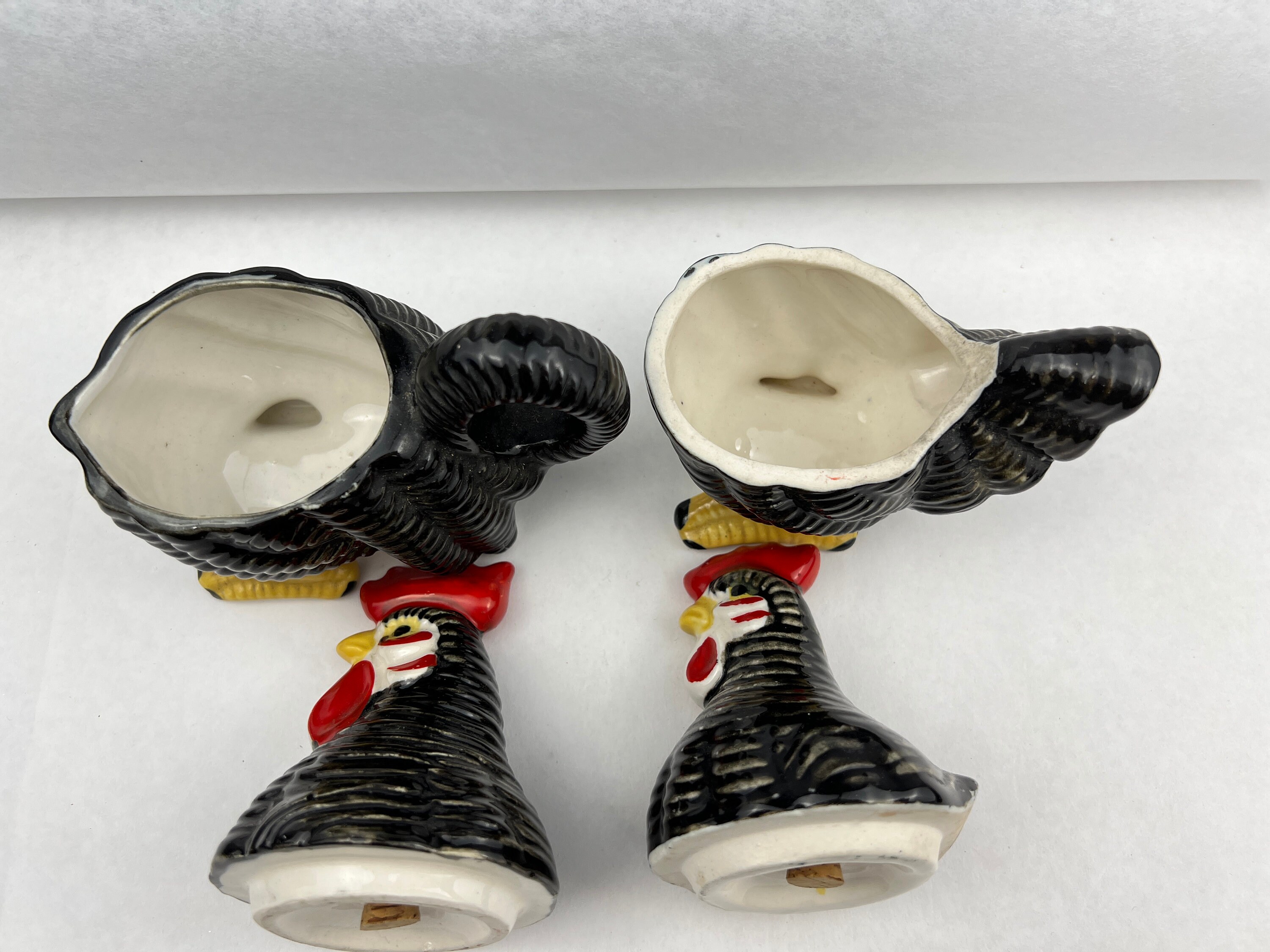 Relco Japan Rooster Hen Salt and Pepper Creamer Sugar Stacking Set Vintage 50's Etsy