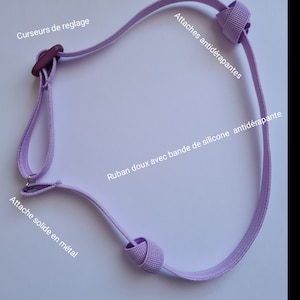 Diadema fina antideslizante de 10 mm para el mantenimiento del implante coclear y audífonos, correas de seguridad antipérdida imagen 5