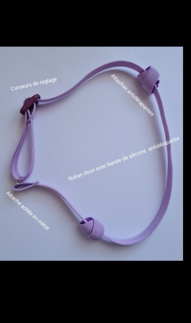 Bandeau antidérapant fin 10 mm pour maintien implant cochléaire et prothèses auditives bretelles d oreille sécurité anti perte image 5