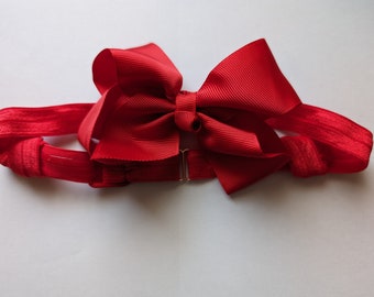 Non-slip satin headband with sliding bow or flower for implant and hearing aids