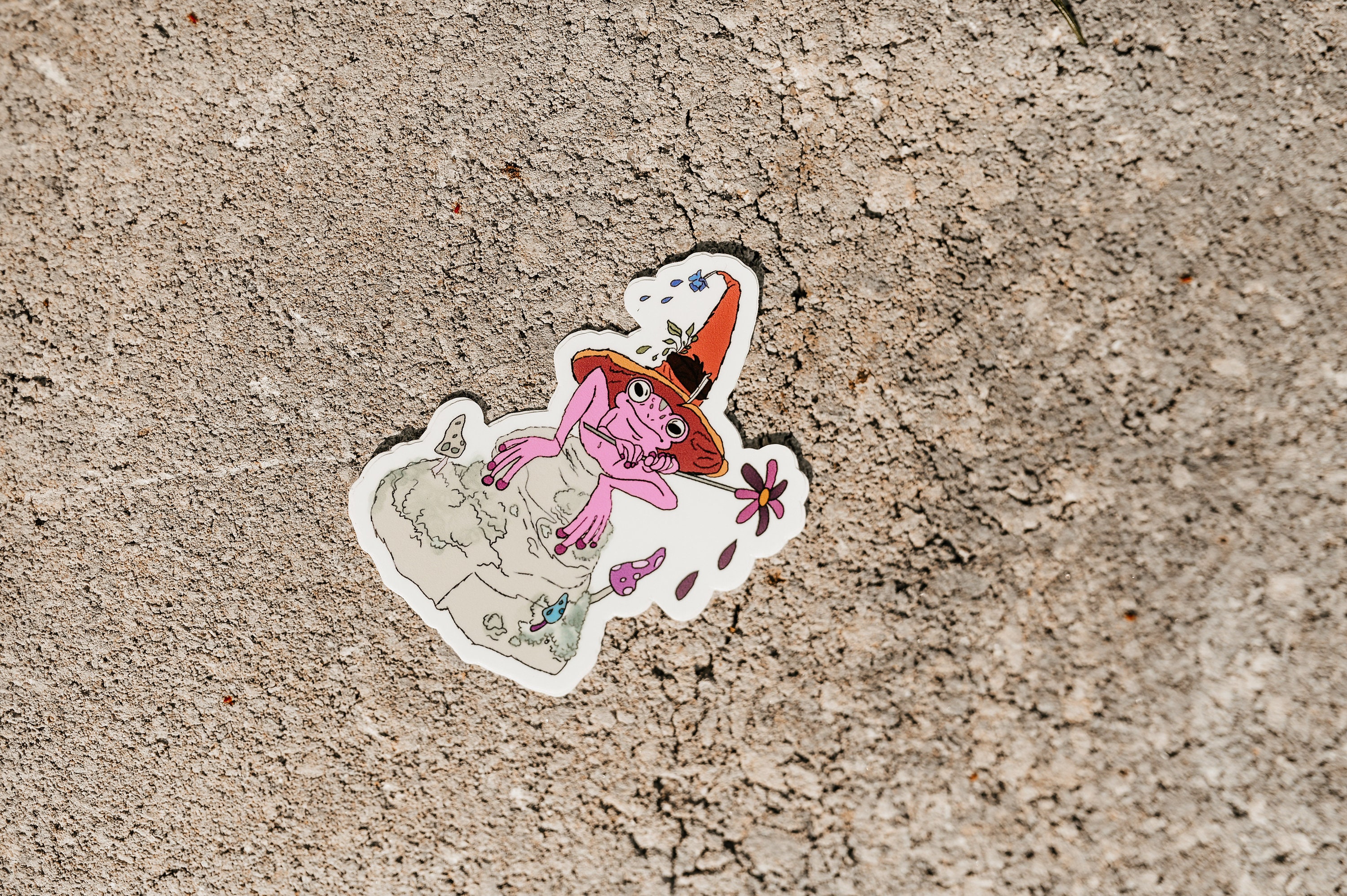 Cute Witchy Frog Die Cut Sticker, Vinyl Sticker, Cute - Etsy