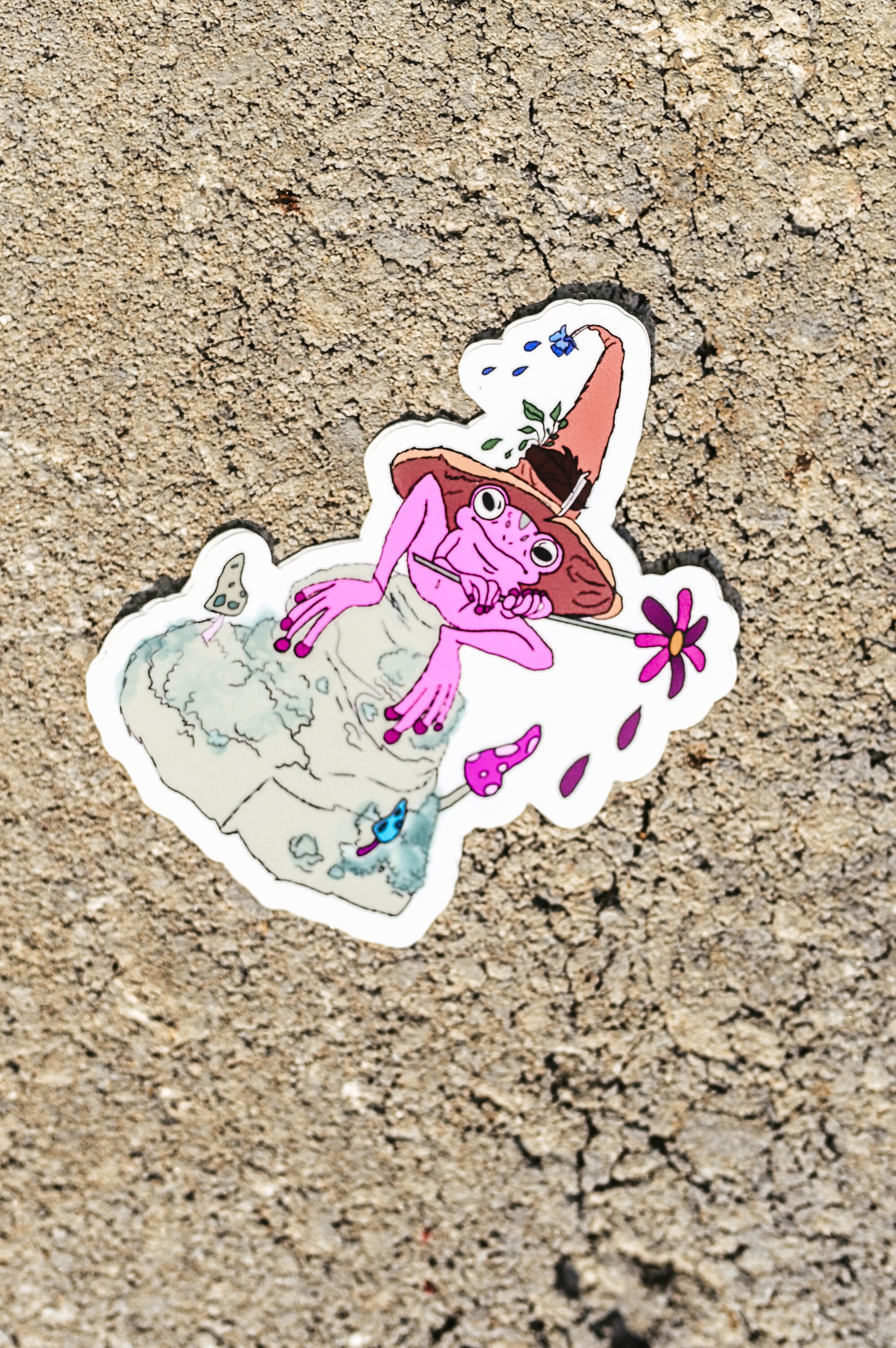 Cute Witchy Frog Die Cut Sticker, Vinyl Sticker, Cute - Etsy